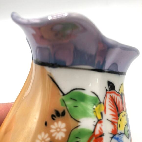 Lusterware Creamer Pitcher Hand Painted Floral - Picture 5 of 10